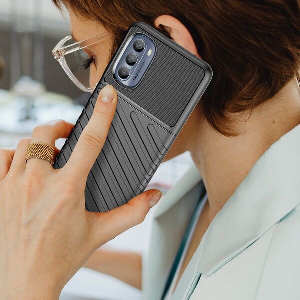 Hurtel Thunder Case etui do Motorola Moto G62 5G silikonowy pancerny pokrowiec czarne 12748399 9145576271636