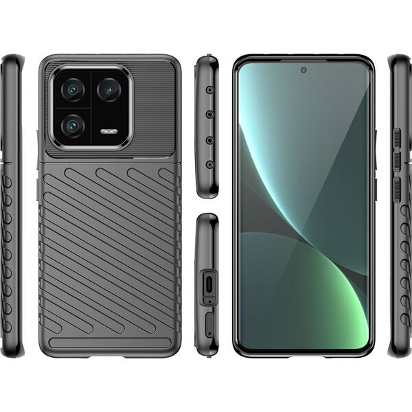 Hurtel Thunder Case etui do Xiaomi 13 Pro silikonowy pancerny pokrowiec czarne 12748401 9145576271650