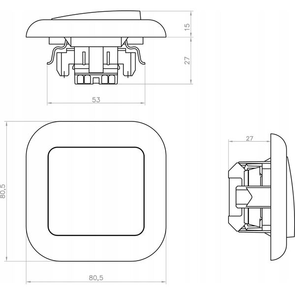 Montis Łącznik instalacyjny krzyżowy WP-8F MONTIS EXTENSA MT055K 12759029 5901811404849