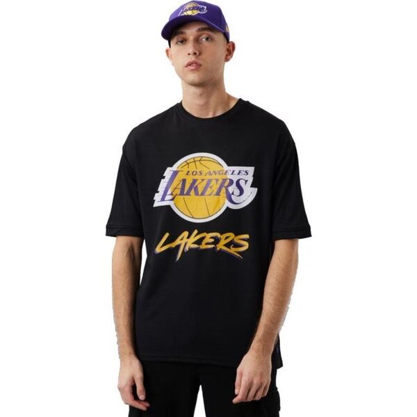 New Era New Era NBA Los Angeles Lakers Script Mesh Tee 60284737 Czarne L 12766746 196499540551