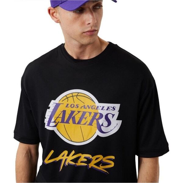 New Era New Era NBA Los Angeles Lakers Script Mesh Tee 60284737 Czarne L 12766746 196499540551