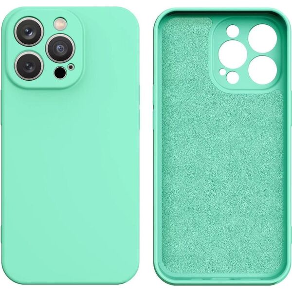 Hurtel Silicone case etui Samsung Galaxy A14 5G / Galaxy A14 silikonowy pokrowiec miętowozielone 12781514 9145576273111