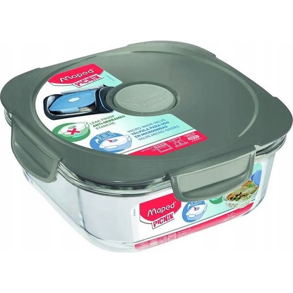 Maped Pojemnik lunchowy Maped Picnik Concept Adult 1.2L szary 12785916 3154148705055