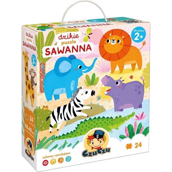 Czuczu Układanka 24 elementy Dzikie puzzle Sawanna 12789907 5902983492276