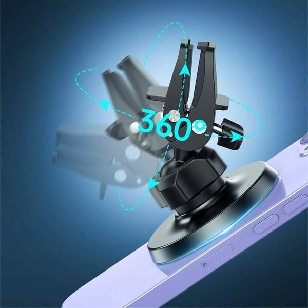 Crong Uchwyt samochodowy magnetyczny MagSafe Crong Carclip Magnetic (czarny) 12806557 5904310702669