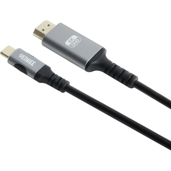 Kabel USB Yenkee USB-C - HDMI 1.5 m Czarno-srebrny (35055381) 12807762 8590669312962