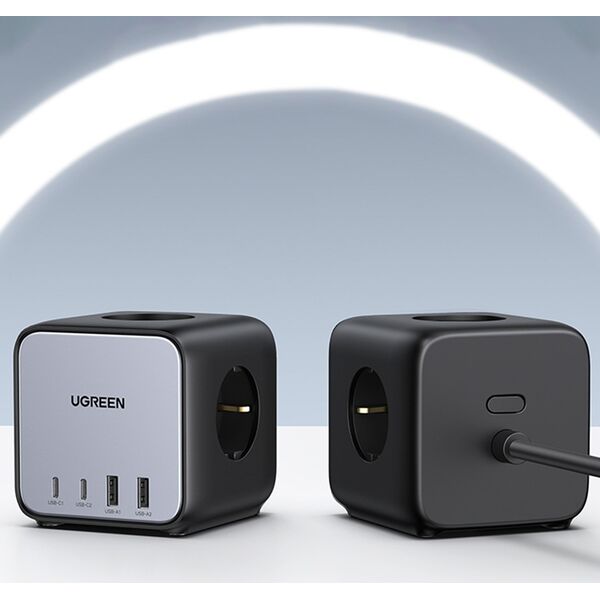 Listwa zasilająca Ugreen CD268 3 gniazda 1.8 m czarna (60113) 12809200 6957303861132