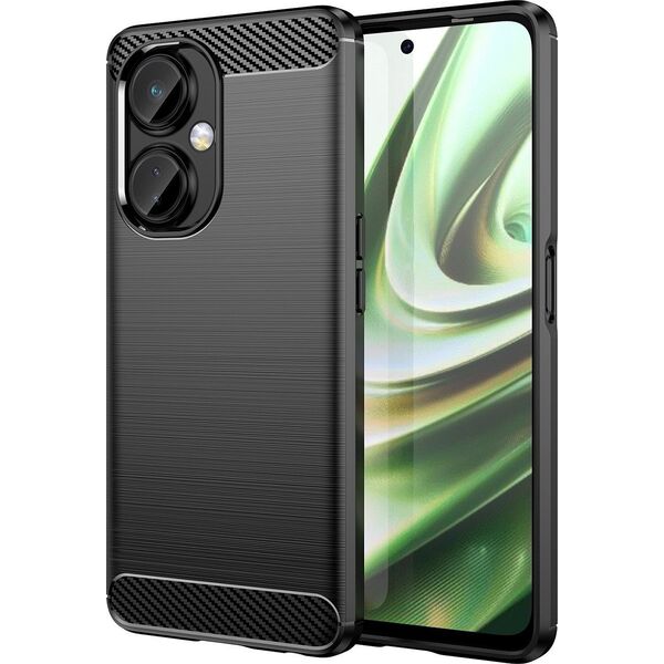 Hurtel Carbon Case etui OnePlus Nord CE 3 elastyczny silikonowy karbonowy pokrowiec czarne 12814679 9145576274651