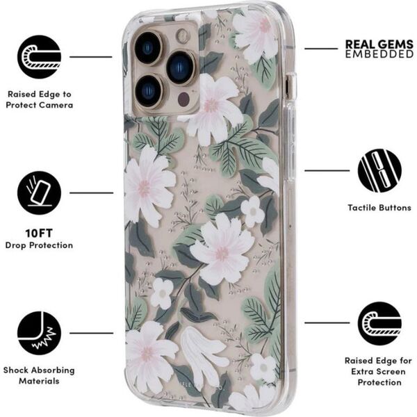 RIFLE PAPER CLEAR - ETUI IPHONE 13 PRO (WILLOW) 12814849 840171706505