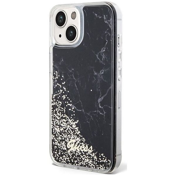 Guess Etui Guess GUHCP14SLCSGSGK Apple iPhone 14 czarny/black hardcase Liquid Glitter Marble 12844368 3666339127282