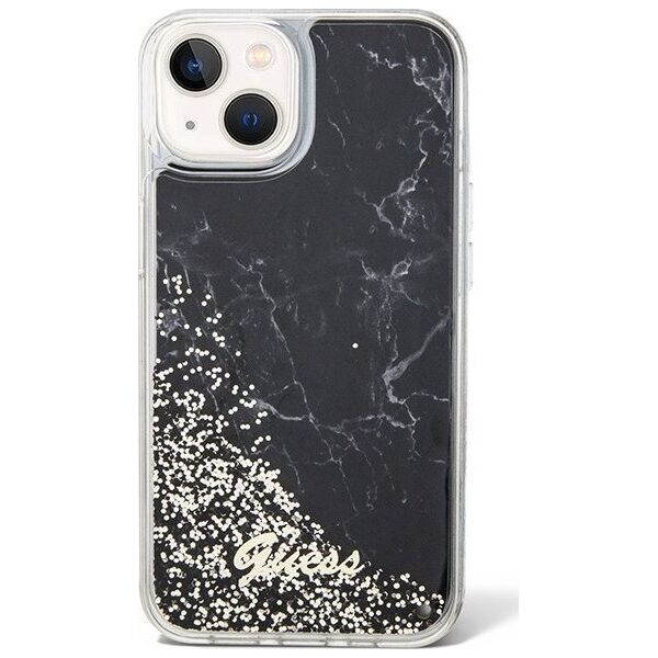 Guess Etui Guess GUHCP14SLCSGSGK Apple iPhone 14 czarny/black hardcase Liquid Glitter Marble 12844368 3666339127282