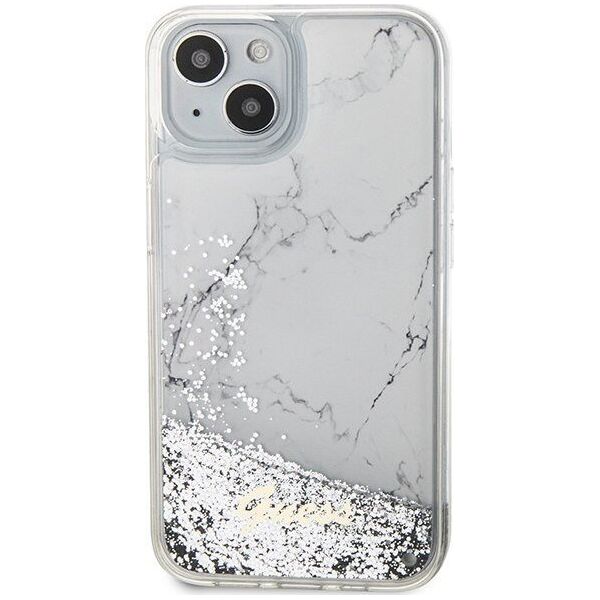 Guess Etui Guess GUHCP14SLCSGSGH Apple iPhone 14 biały/white hardcase Liquid Glitter Marble 12844375 3666339127312
