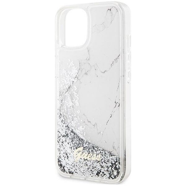 Guess Etui Guess GUHCP14SLCSGSGH Apple iPhone 14 biały/white hardcase Liquid Glitter Marble 12844375 3666339127312