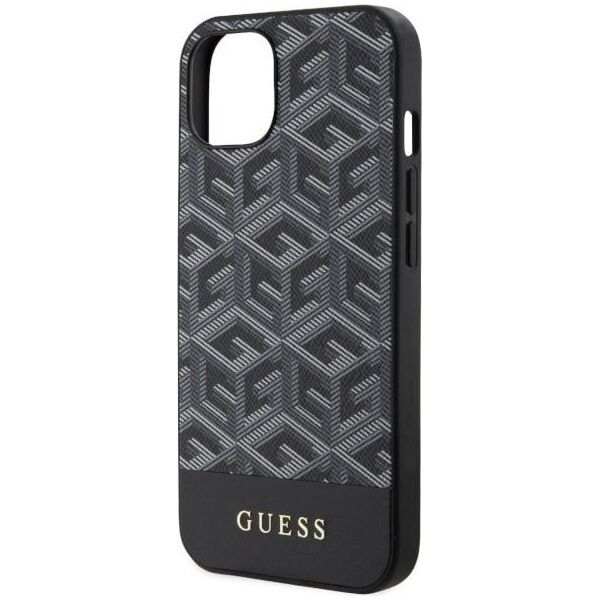 Guess Guess GCube Stripes MagSafe - Etui iPhone 14 (Czarny) 12857762 3666339112424