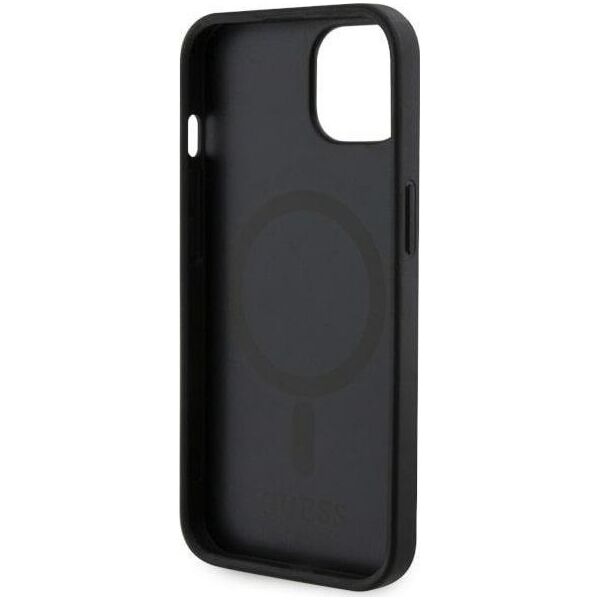 Guess Guess GCube Stripes MagSafe - Etui iPhone 14 (Czarny) 12857762 3666339112424