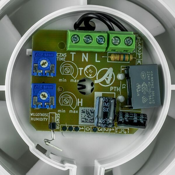 Wentylator AWENTA Wentylator łazienkowy Awenta Fabio WFB125H 13W fi125mm wyłącznikiem czasowym i czujnikiem wilgotności biały 12864541 5905033302297