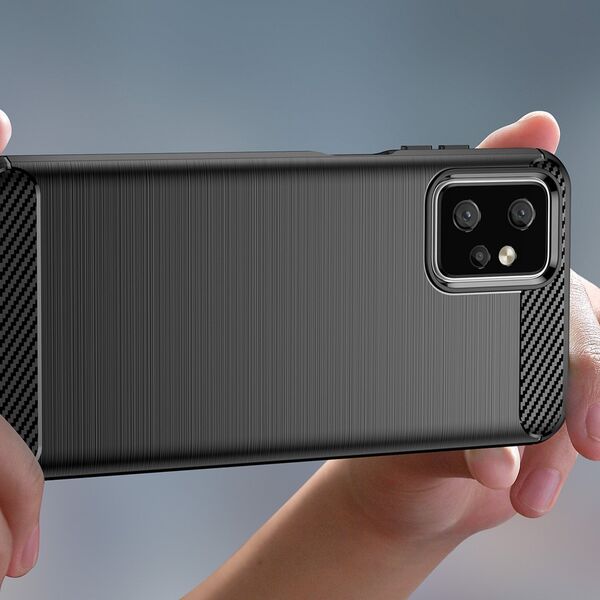 Hurtel Carbon Case etui do Motorola Moto G Power 2023 elastyczny silikonowy karbonowy pokrowiec czarne 12894963 9145576275559