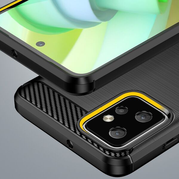 Hurtel Carbon Case etui do Motorola Moto G Power 2023 elastyczny silikonowy karbonowy pokrowiec czarne 12894963 9145576275559