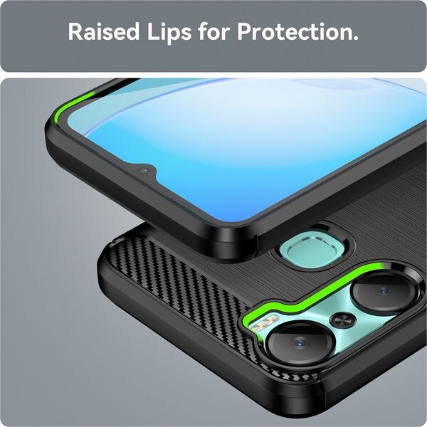 Hurtel Carbon Case etui do Infinix Hot 12 Pro elastyczny silikonowy karbonowy pokrowiec czarne 12894966 9145576275474