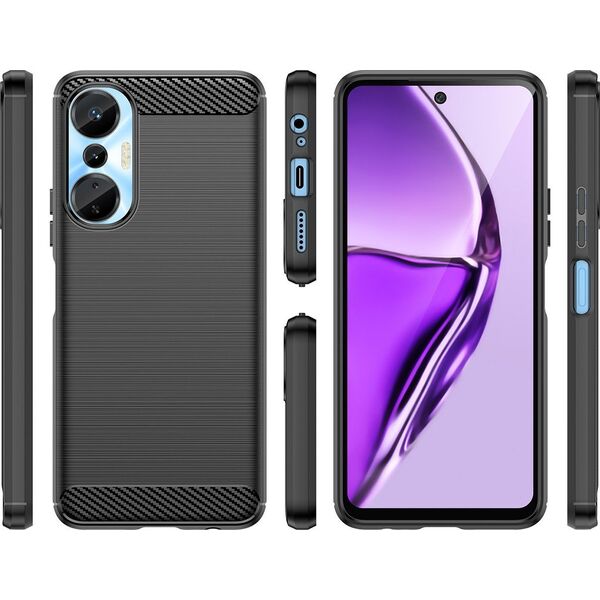 Hurtel Carbon Case etui do Infinix Hot 20S elastyczny silikonowy karbonowy pokrowiec czarne 12894969 9145576275467