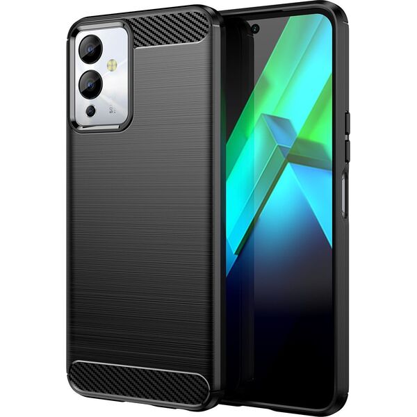Hurtel Carbon Case etui do Infinix Note 12i elastyczny silikonowy karbonowy pokrowiec czarne 12894977 9145576275405