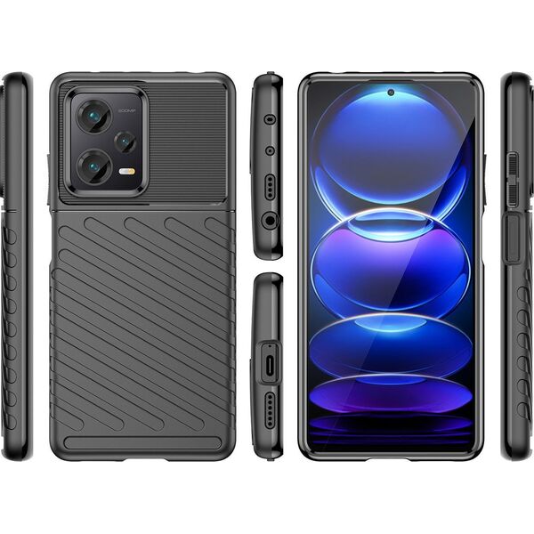 Hurtel Thunder Case etui do Xiaomi Redmi Note 12 Pro+ silikonowy pancerny pokrowiec czarne 12894983 9145576275337