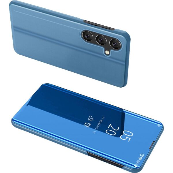 Hurtel Clear View Case etui do Samsung Galaxy A24 4G pokrowiec z klapką niebieskie 12895000 9145576275948