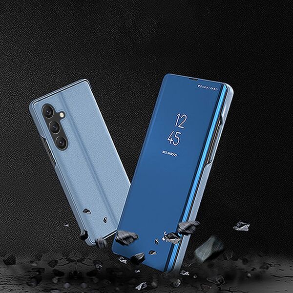 Hurtel Clear View Case etui do Samsung Galaxy A24 4G pokrowiec z klapką niebieskie 12895000 9145576275948