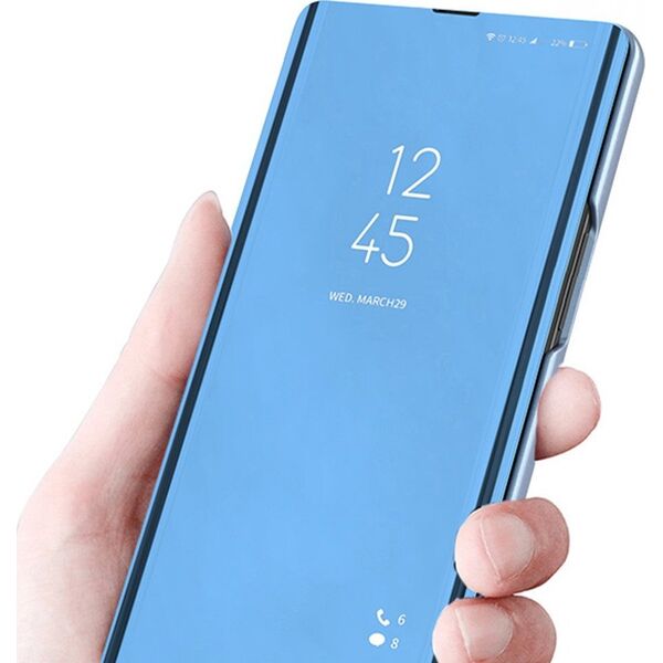 Hurtel Clear View Case etui do Samsung Galaxy A24 4G pokrowiec z klapką różowe 12895002 9145576275955