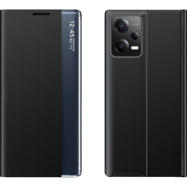 Hurtel New Sleep Case etui do Xiaomi Redmi Note 12 5G / Poco X5 5G pokrowiec z klapką podstawka czarne 12895011 9145576275870