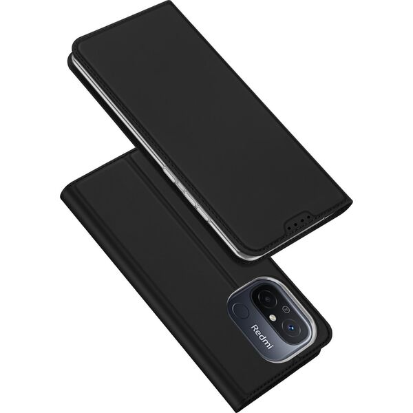 Dux Ducis Dux Ducis Skin Pro etui do Xiaomi Redmi 11A / Poco C55 / Redmi 12C pokrowiec z klapką portfel na kartę podstawka czarne 12895049 6934913030844