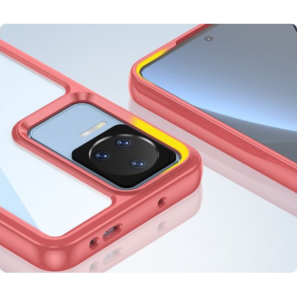 Hurtel OUTER SPACE CASE ETUI DO XIAOMI POCO F4 5G POKROWIEC Z ELASTYCZNĄ RAMKĄ CZERWONE 12895240 5907769310744