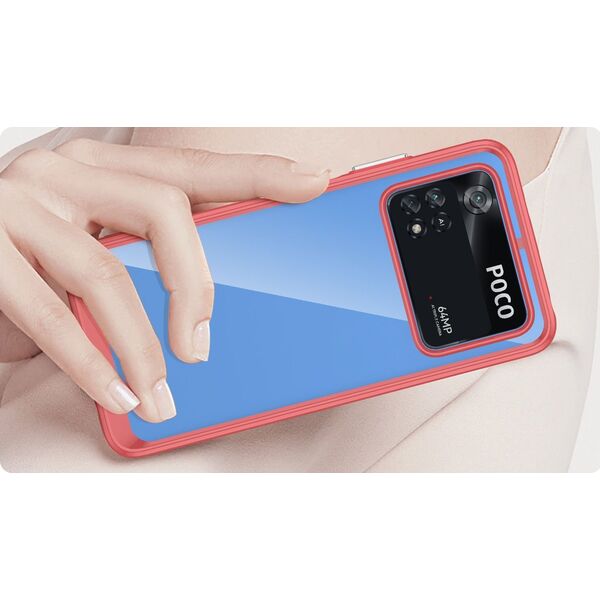 Hurtel OUTER SPACE CASE ETUI DO XIAOMI POCO M4 PRO POKROWIEC Z ELASTYCZNĄ RAMKĄ CZERWONE 12895242 5907769310805