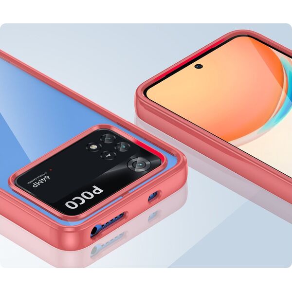 Hurtel OUTER SPACE CASE ETUI DO XIAOMI POCO M4 PRO POKROWIEC Z ELASTYCZNĄ RAMKĄ CZERWONE 12895242 5907769310805
