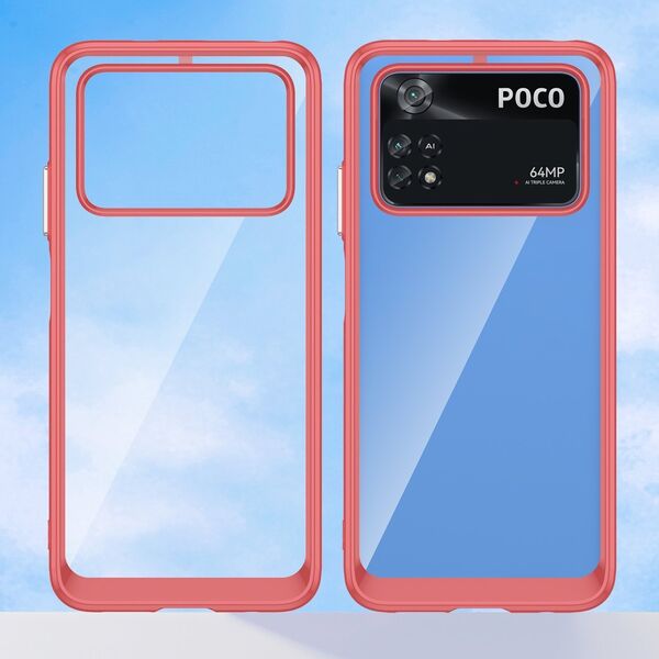 Hurtel OUTER SPACE CASE ETUI DO XIAOMI POCO M4 PRO POKROWIEC Z ELASTYCZNĄ RAMKĄ CZERWONE 12895242 5907769310805