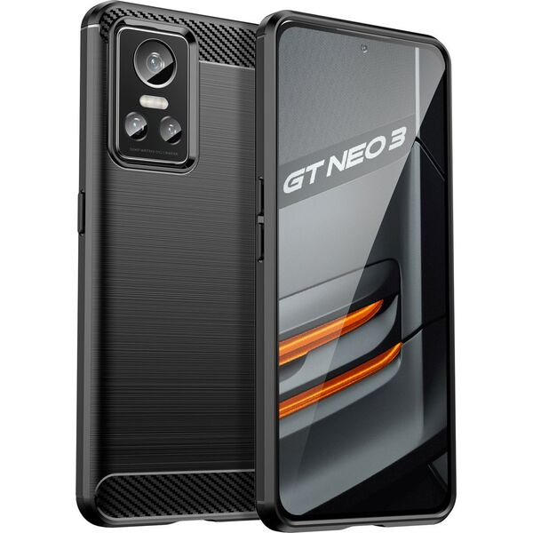 Hurtel CARBON CASE ETUI REALME GT NEO 3 ELASTYCZNY SILIKONOWY KARBONOWY POKROWIEC CZARNE 12895245 9145576267646