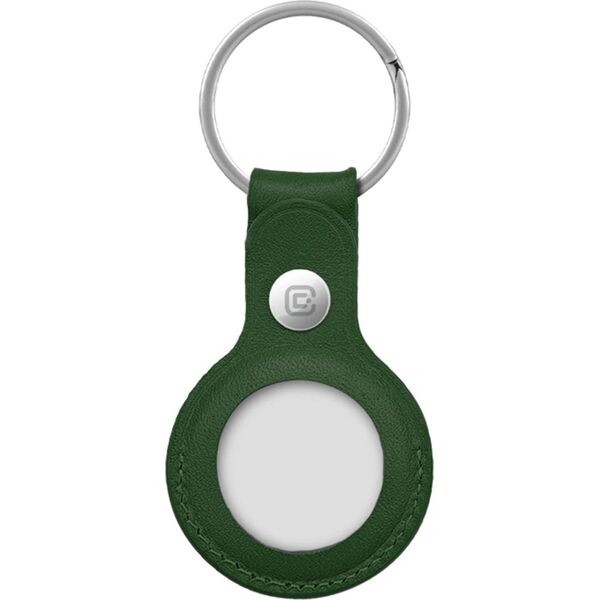 Crong Brelok Crong Leather Case with Key Ring Apple AirTag (zielony) 12895864 5904310702645