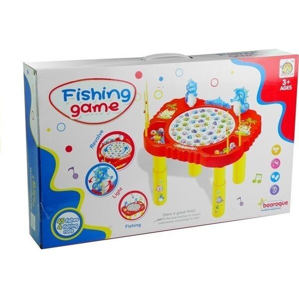 LeanToys Gra Zręcznościowa Łowienie Rybek Świeci Czerwona 12896883 5905515350310