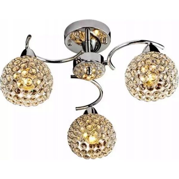 Lampa wisząca KRIS Krislamp Sofia KR 310-3PL lampa wisząca zwis 3x40W E14 chrom 12897311 5907582567820