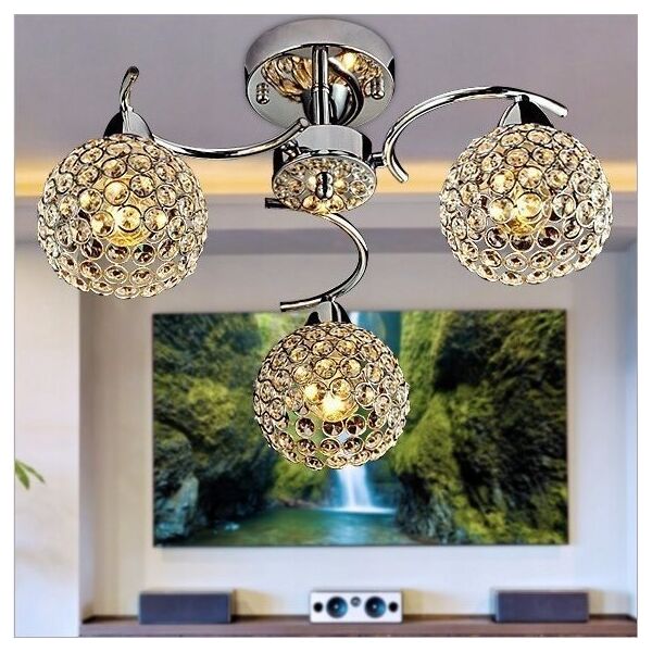 Lampa wisząca KRIS Krislamp Sofia KR 310-3PL lampa wisząca zwis 3x40W E14 chrom 12897311 5907582567820