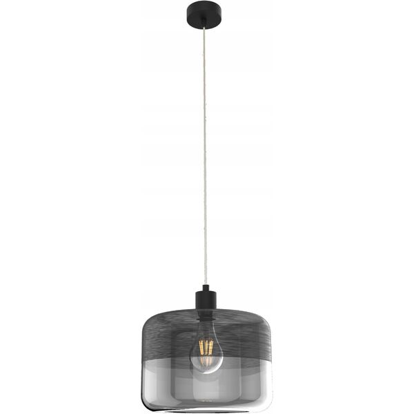 Lampa wisząca KRIS Lampa wisząca zwis Krislamp Safira 1x40W E27 półprzezroczysta / czarna / brąz KR 365-1L 12897315 5907582568629
