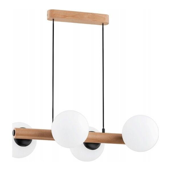 Lampa wisząca Alfac Alfa Aragon 63095 lampa wisząca zwis 4x40W E14 drewno/biała 12897344 5900458630956