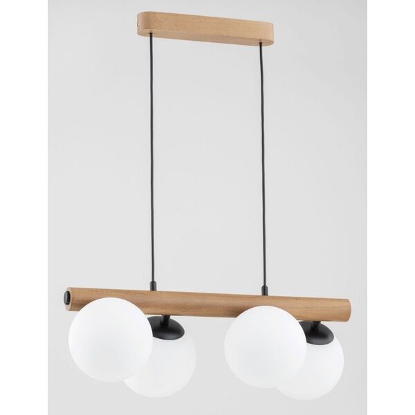 Lampa wisząca Alfac Alfa Aragon 63095 lampa wisząca zwis 4x40W E14 drewno/biała 12897344 5900458630956