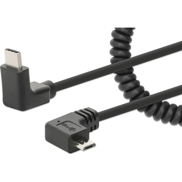Kabel USB Manhattan USB-C - microUSB Czarny (356244) 12899590 766623356244