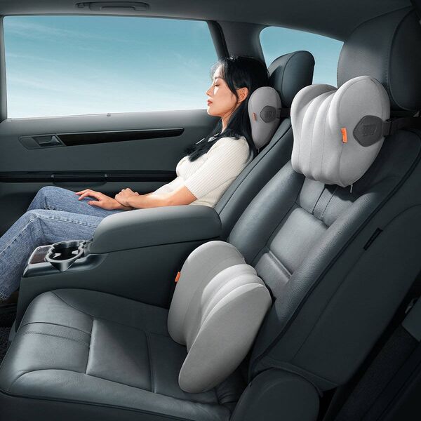 Baseus Dodatkowa poduszka lędźwiowa do samochodu Baseus Comfort Ride (szary) 12899810 6932172621483