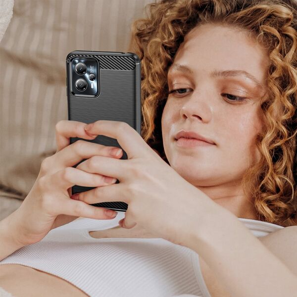 Hurtel CARBON CASE ETUI MOTOROLA MOTO G13 ELASTYCZNY SILIKONOWY KARBONOWY POKROWIEC CZARNE 12901289 9145576274668