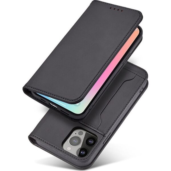 Hurtel MAGNET CARD CASE ETUI SAMSUNG GALAXY S23 POKROWIEC Z KLAPKĄ PORTFEL PODSTAWKA CZARNE 12902309 9145576271032