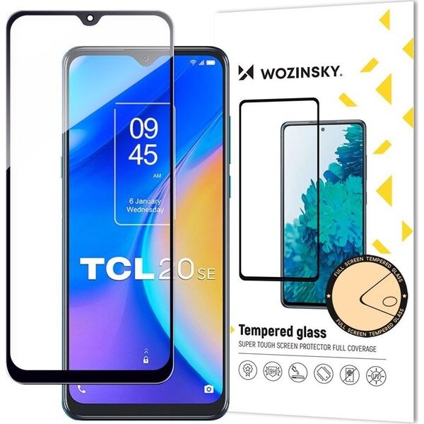 Wozinsky Wozinsky Full Glue Tempered Glass szkło hartowane TCL 20 SE 9H na cały ekran z czarną ramką 12915935 5907769309632
