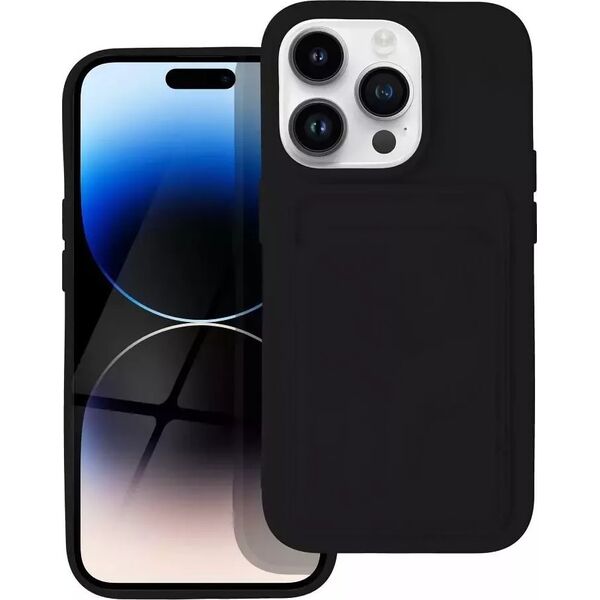 4kom.pl Futerał CARD CASE do IPHONE 14 PRO czarny 12927772 5903396164712