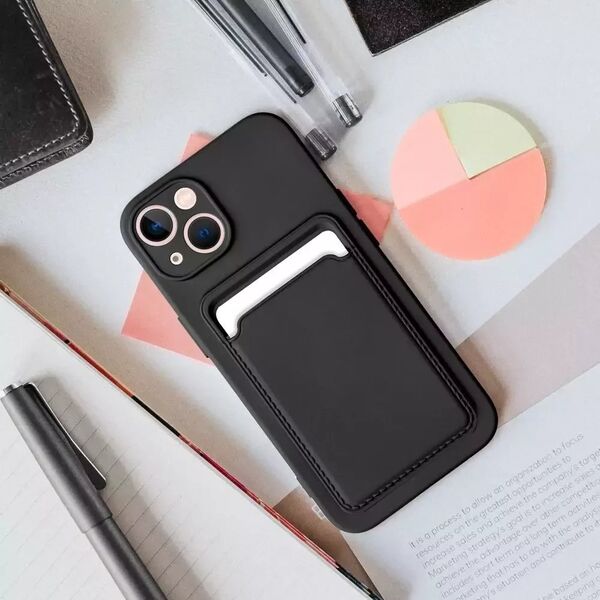 4kom.pl Futerał CARD CASE do IPHONE 14 PRO MAX czarny 12927783 5903396164729